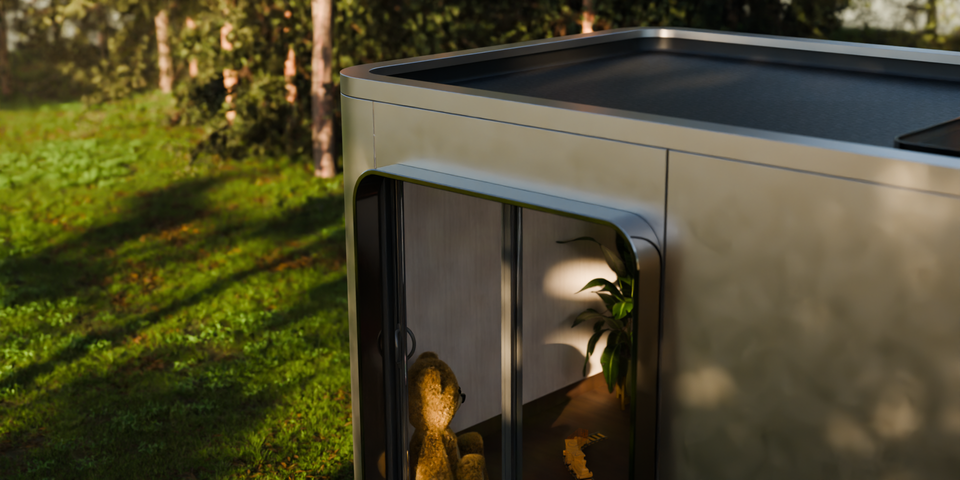 Rendering of a bespoke Cabizen garden cabin